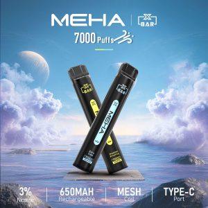 Meha Xbar魅嗨小黑條7000口拋棄式一次性電子煙 | 大容量續航 | 16種口味